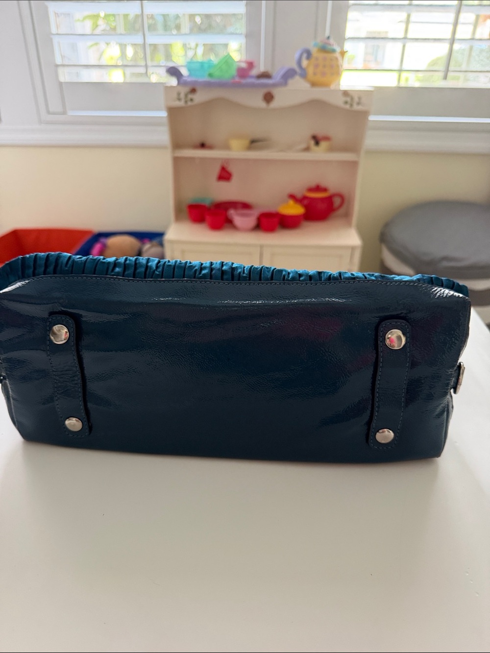 Coach Teal Ruched Satchel and Wallet Set - Picture 5 of 8